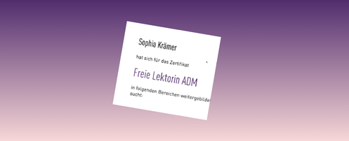 Warum Freie Lektorin?